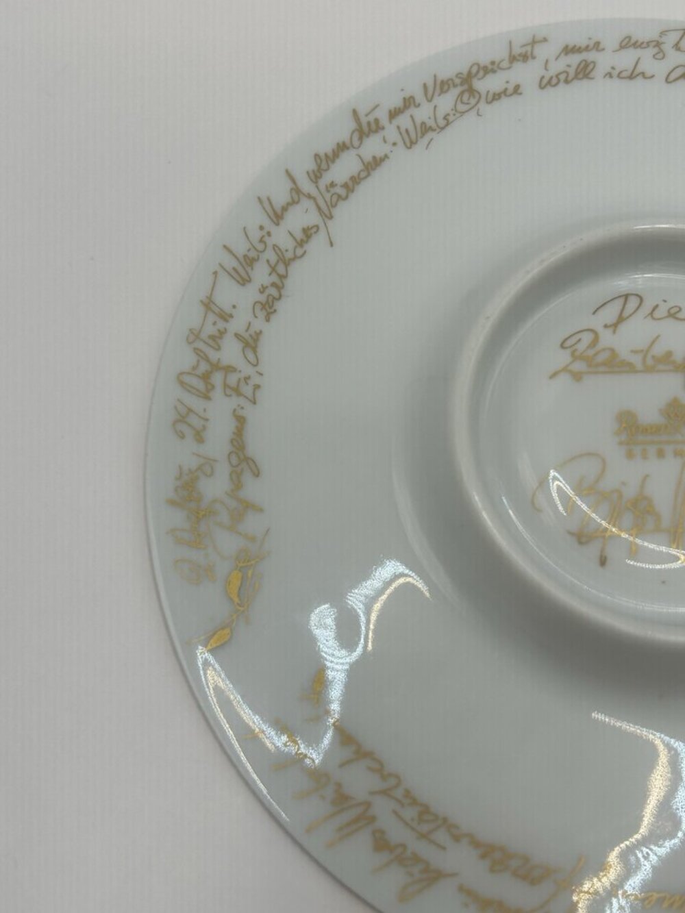 Rosenthal Magic Flute 24k Gold Demitasse Cream W/ Under Plate Bjorn Wiinblad - Picture 11 of 16